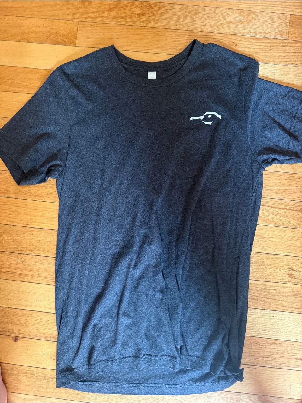 Bella Canvas Charcoal Graphic Tee with White and Brown Duck Print - Picture 2 of 3